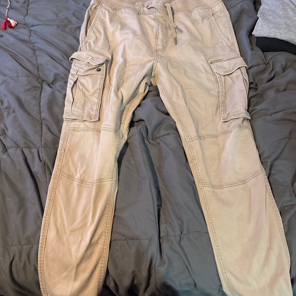 H&M Tan Cargo Pants with Utility Design